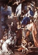 Francesco Solimena St Bonaventura Receiving the Banner of St Sepulchre from the Madonna china oil painting reproduction